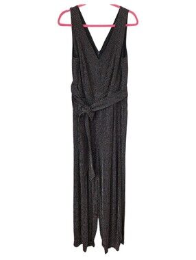 Torrid size 1 black gold sleeveless jumpsuit